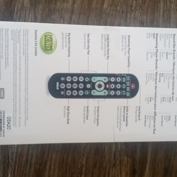 RCA Platinum Pro Universal Remote Control Works With Multi Brands 05A20 New - Picture 2 of 4